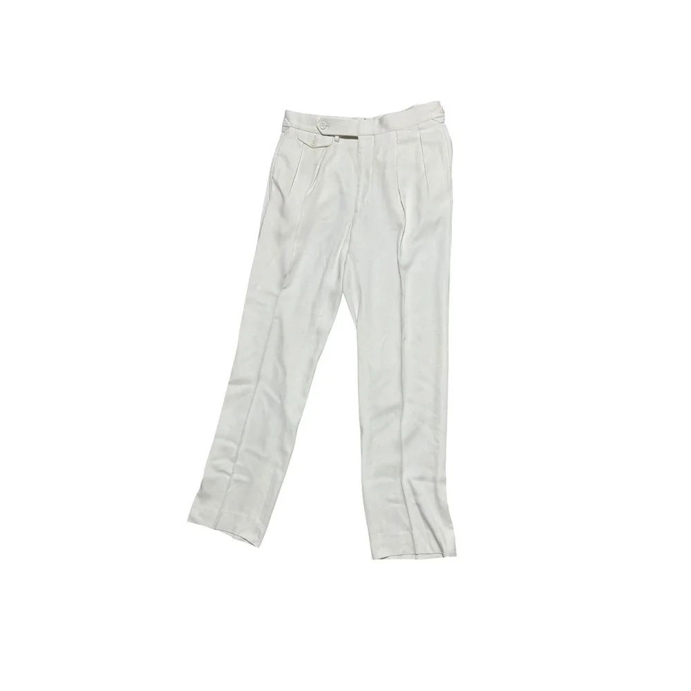Ralph Lauren Purple Label Ivory Silk Trousers 30 Custom Shawl Tux Jacket Set 40R